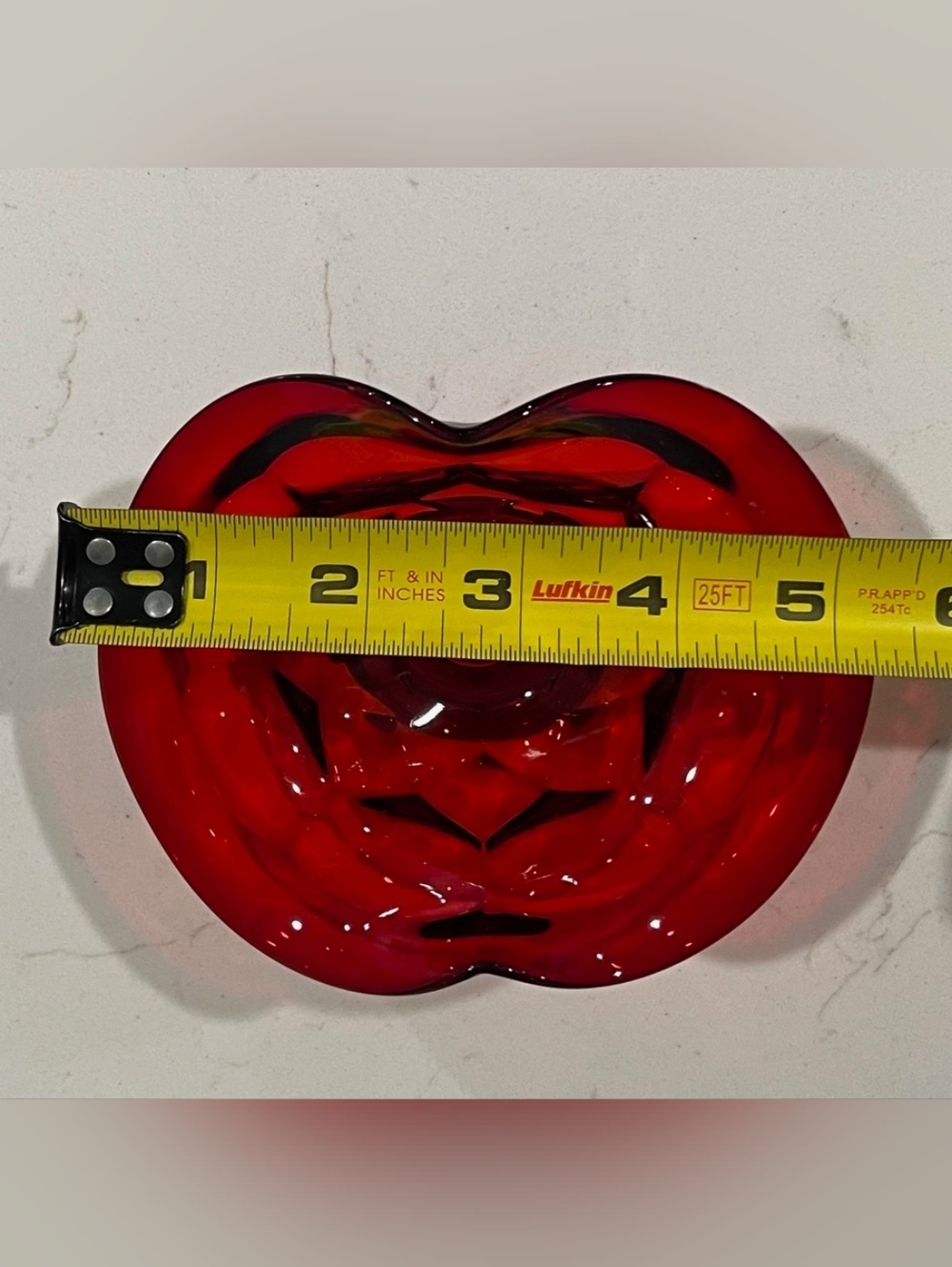 Fenton Ruby Red Georgian Bon Bon Or Trinket Dish 1950s - 1960s Vintage - Picture 8 of 8